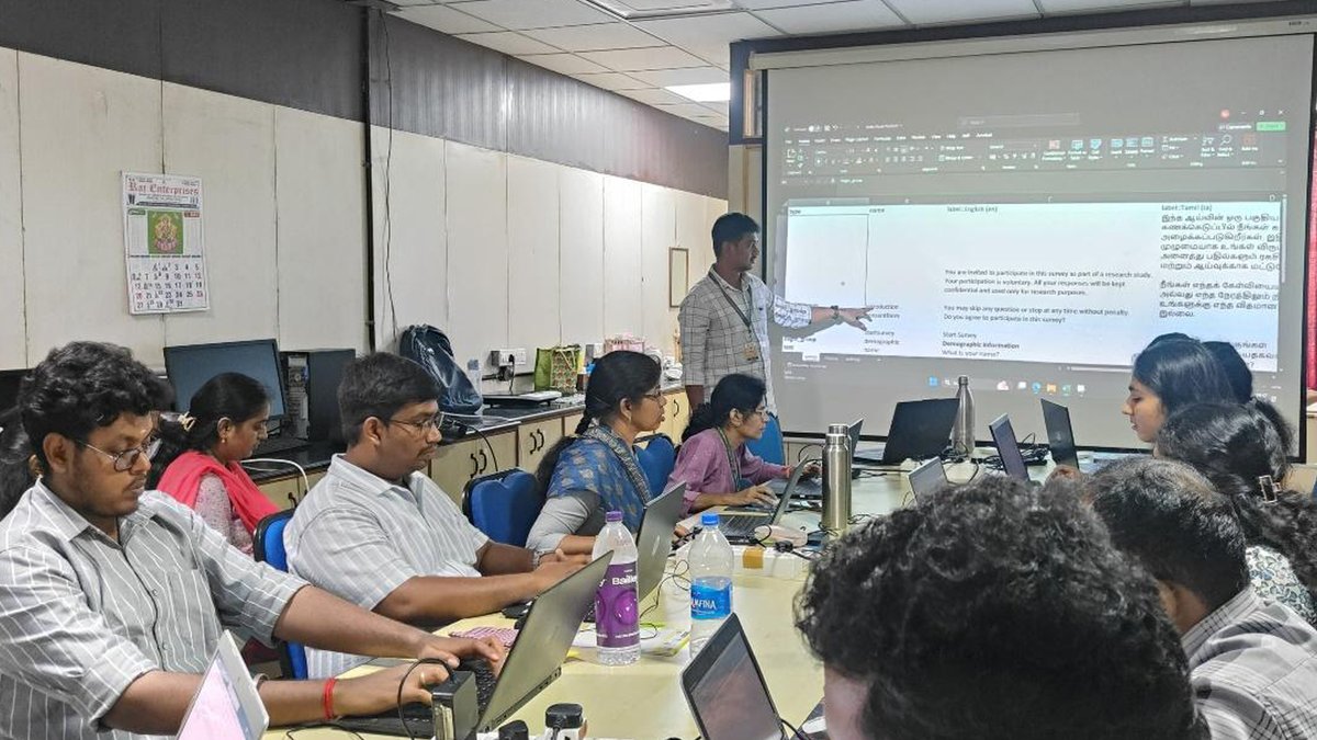The Centre for Statistics, SRMIST-KTR, conducted a workshop on “Questionnaire Preparation using KoBo Toolbox”. 

Participants explored the fundamentals of questionnaire design and gained hands-on experience in using the KoBo Toolbox for effective data collection.