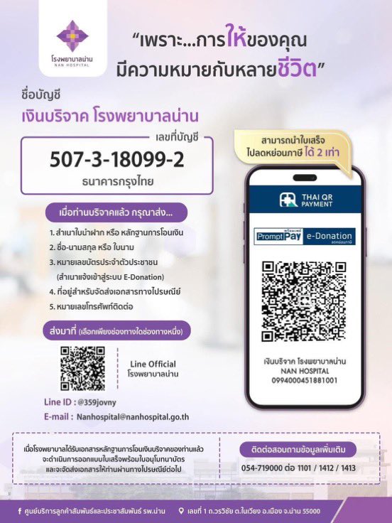 Chqx_'s tweet image. ⚠️‼️ขออนุญาตใช้พื้นที่เพื่อประชาสัมพันธ์ข้อมูลเกี่ยวกับการช่วยเหลือเหตุการณ์ #พายุวิภา #น้ำท่วมน่าน และ เหตุการณ์ #ไทยกัมพูชา #กองทัพบก #ชายแดนไทยกัมพูชา
สามารถร่วมบริจาคเพื่อช่วยเหลือผู้ที่ประสบภัย ได้ตามรูปภาพด้านล่างนี้เลยค่ะ