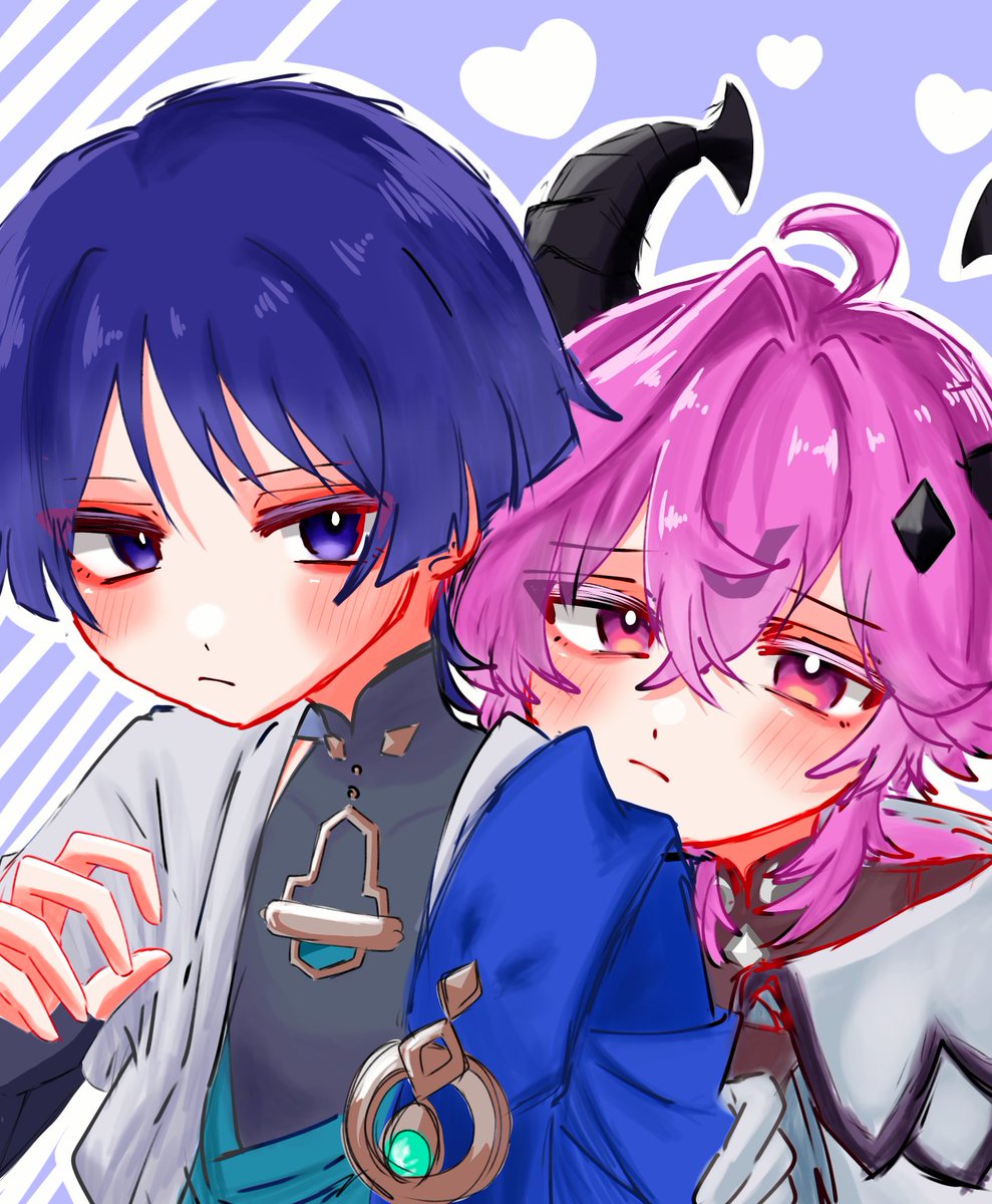mosuke04_01's tweet image. この2人の絡み見たすぎる
 #Durin　＃ドゥリン　＃放浪者　＃原神　#GenshinImpact