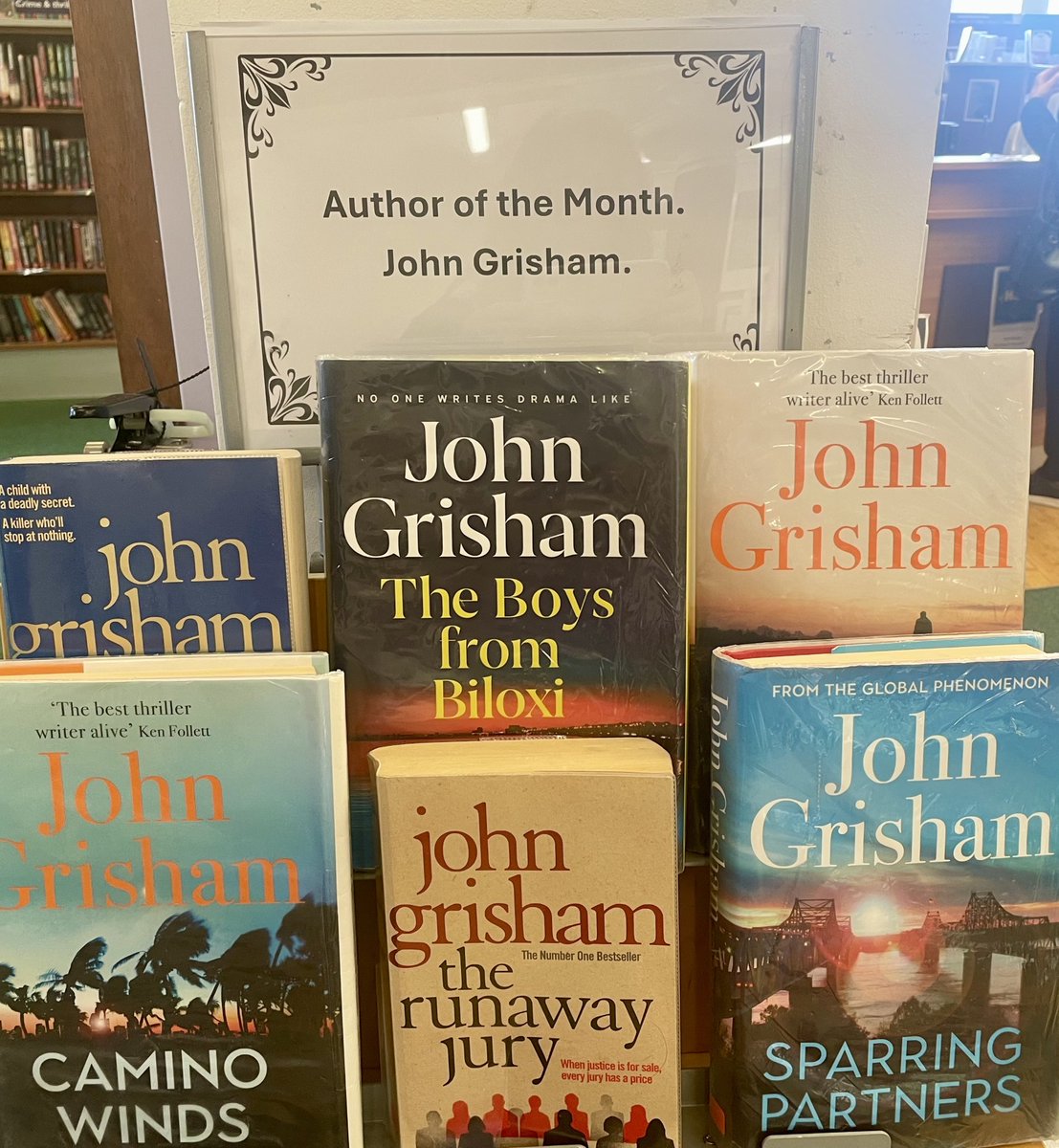 EsherLibrary's tweet image. John Grisham is a Master of the legal thrillers, who keeps readers hooked with courtroom dramas, moral dilemmas, and page-turning suspense.
Which one is your favourite?
#AuthorOfTheMonth #JohnGrisham #LegalThriller @esherlibrary