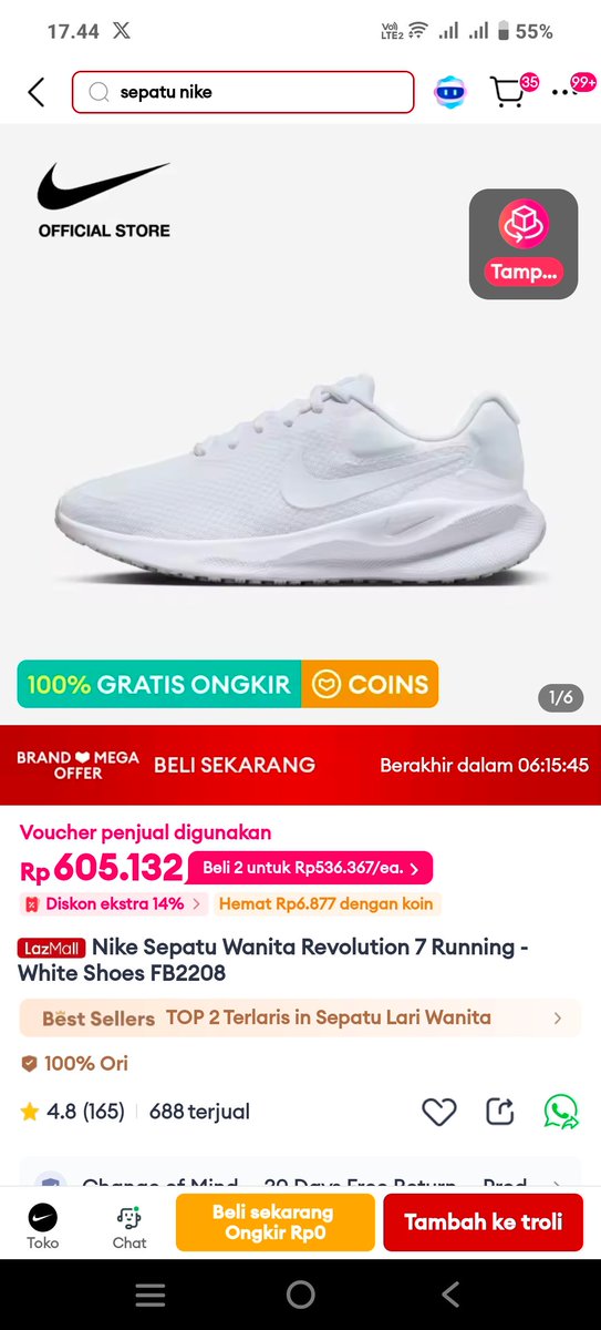 lmjinav's tweet image. guys di lazada Ada Diskon Brand Favorit mu nih lho!! ini mah beneran crazy brand mega offer diskon s.d 80% 😱 gercep ahh checkout sepatu idamanku 😍
s.lazada.co.id/s.Z1FuRN