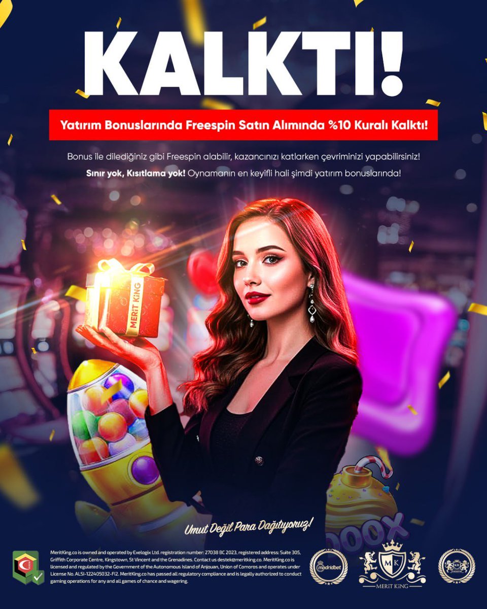 🎰 MeritKing'te kurallar değişti, kazanç sınır tanımıyor!

🛫 %10 Freespin kuralı MeritKing’te TARİHE KARIŞTI!

🔥 %100 Yatırım Bonusu + Serbest Freespin avantajı şimdi MeritKing'te!

Güncel Giriş : t.ly/meritkingtt

📲 #MeritKing #haftasonu