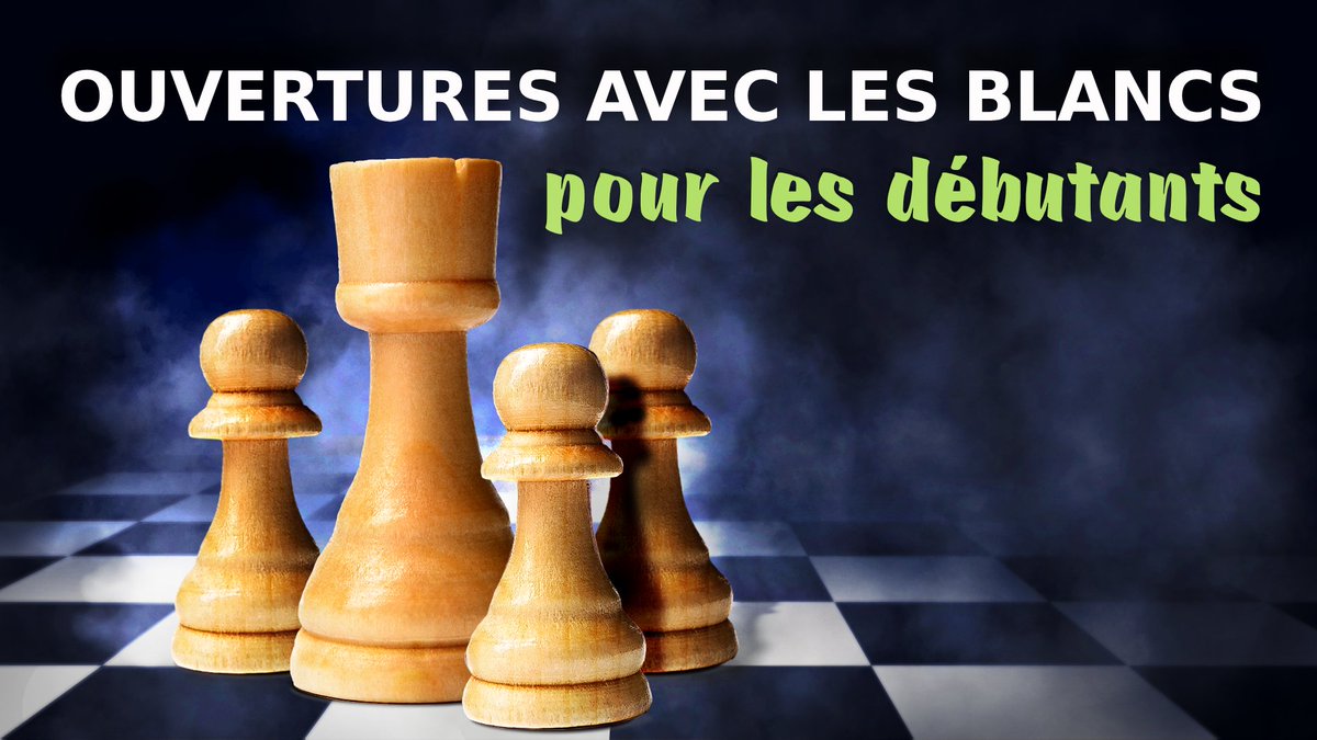 Vous débutez aux échecs ? 
Découvrez notre guide 📕 pour vous donner les meilleures ouvertures avec les blancs contre les principales réponses des noirs : 👀
▶️ chess.com/fr/article/vie…