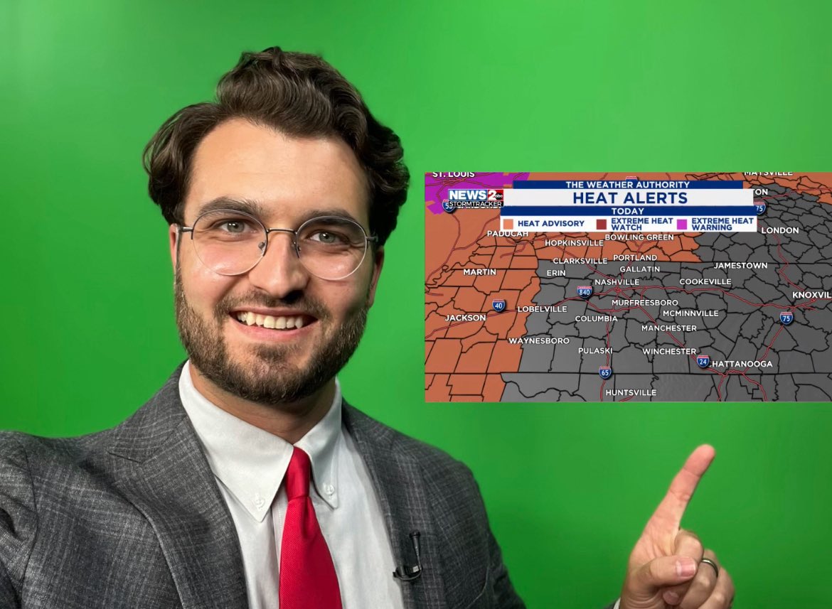 AlexLibbywx's tweet image. HAPPY SATURDAY!!! For the first time In about a week most of middle Tennessee is NOT under heat alerts!

Unfortunately, this will only last one day because we will see our hottest temperatures of the year this week. 

I’m on @WKRN News 2 all morning with the details!