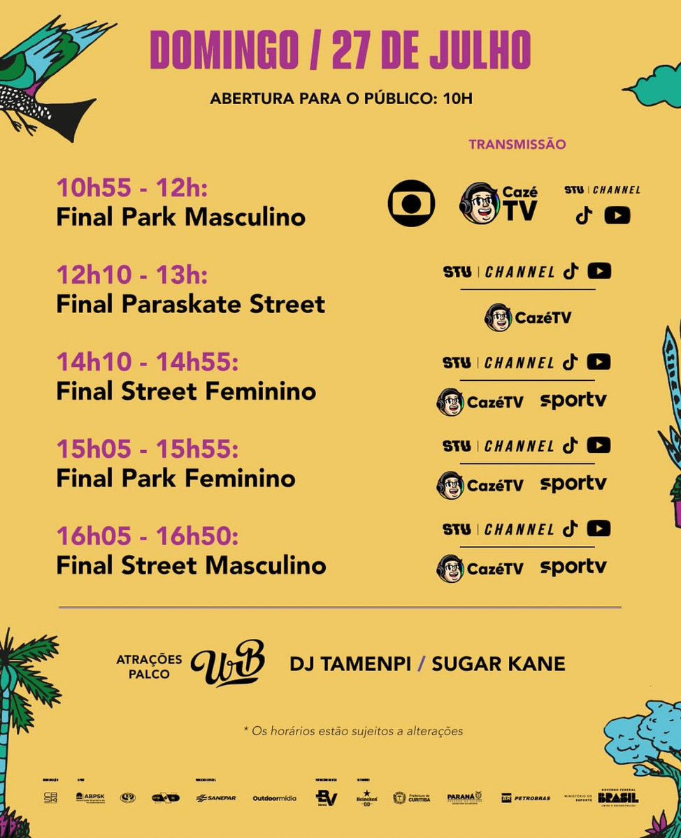 sisiesportes's tweet image. PROGRAMAÇÃO E TRANSMISSÃO DO STU NATIONAL CURITIBA
