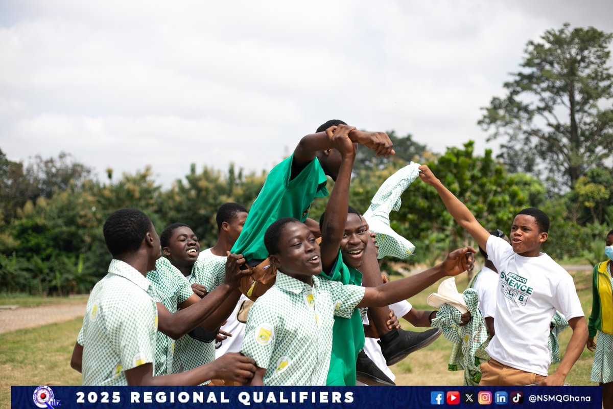 NSMQGhana's tweet image. ASHANTI:
End of contest
St. Louis SHS: 50pts
Effiduase SHCS: 49pts
Adu Gyamfi SHS: 34pts
Congrats St. Louis SHS for booking a seat at the National Championship!🥳
#NSMQRegionals #NSMQ2025 #Primetime