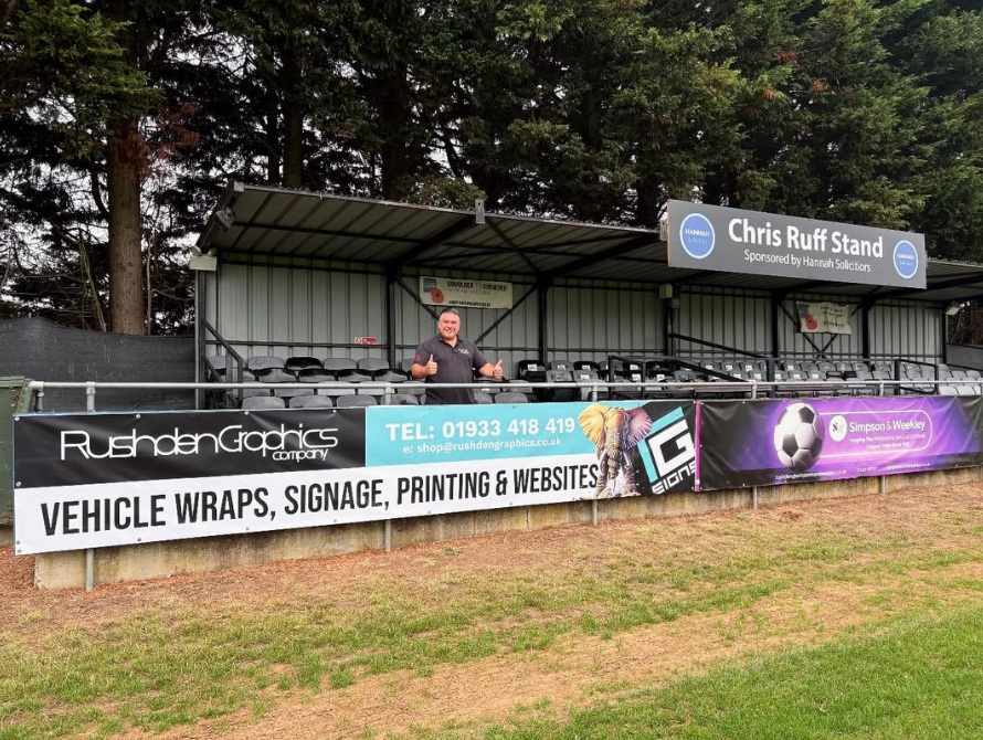 Many thanks to Rushden Graphics for the perimeter board sponsorship.
