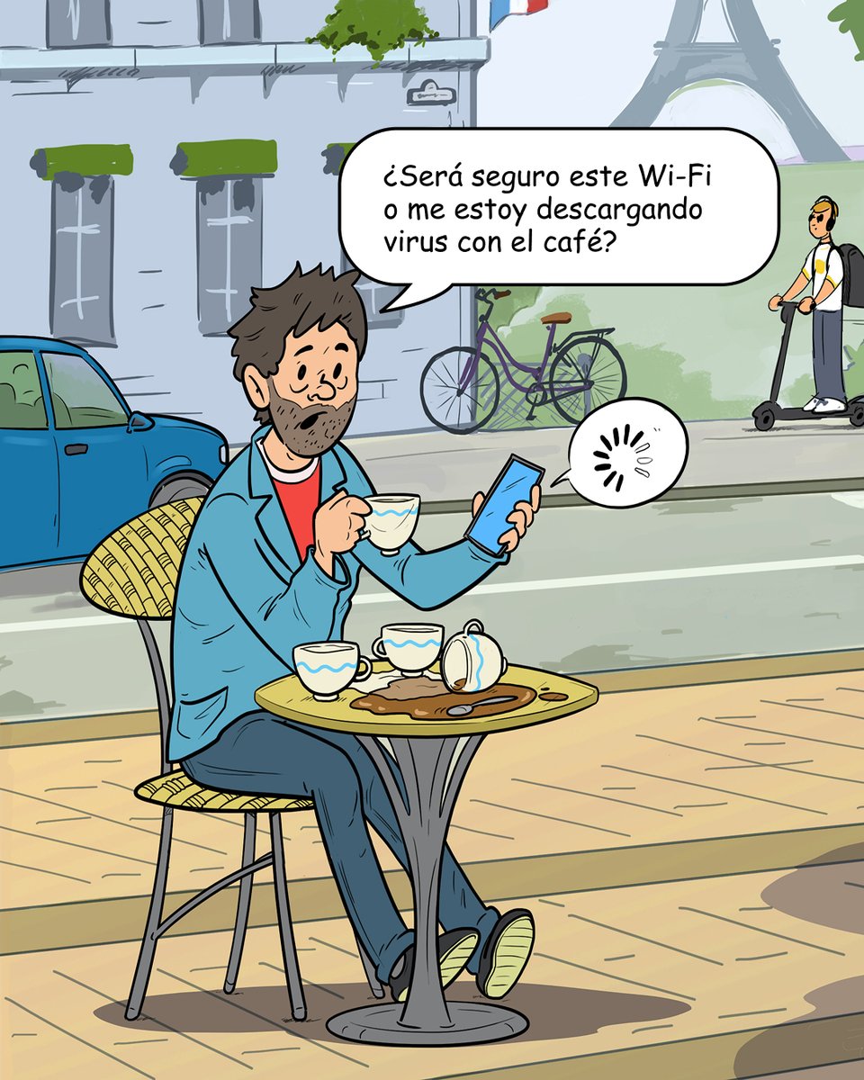 KasperskyES's tweet image. Cuando viajes, recuerda que el Wi-Fi gratuito suena muy bien, pero está lleno de riesgos ocultos. ⚠️☕️🛜
Con Kaspersky eSIM Store tendrás una conexión a Internet estable sin ponerte en peligro. Para una protección extra utiliza nuestra VPN para cifrar el tráfico y cuidar tu…