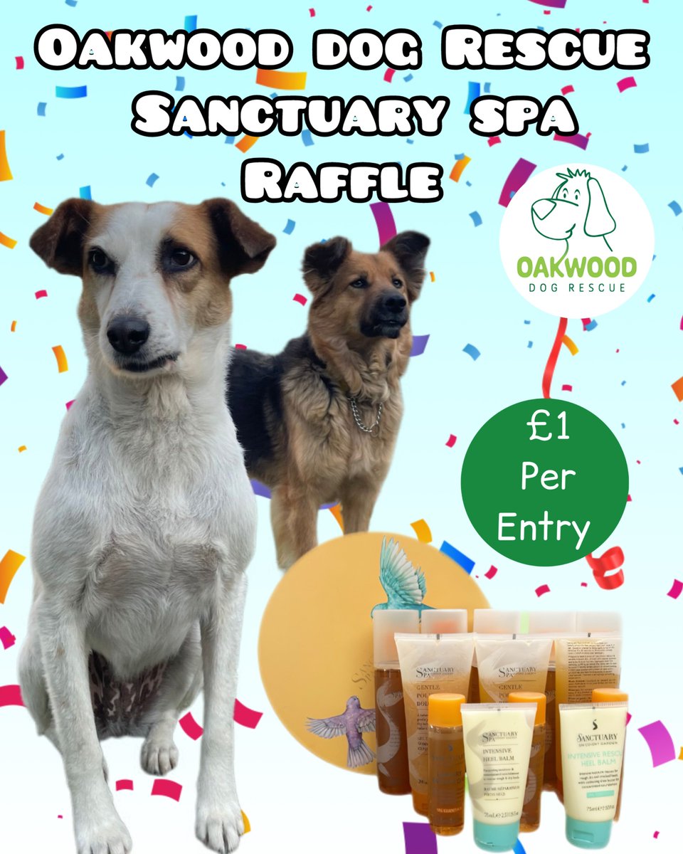 OakwoodRescue's tweet image. Oakwood Dog Rescue Sanctuary Spa Raffle 🎉
Tickets are just £1 per entry!
oakwooddogrescue.co.uk/ourshop/prod_8…
Raffle closes on Thursday 31st of July - prize can be collected from one of our sites in Hull or posted to the winner at an additional cost of £6
Good luck
#oakwooddogrescue