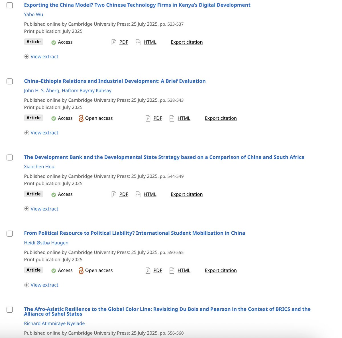 Chinese in Africa/Africans in China Research Ntwrk (@caac_network) on Twitter photo New #OpenAccess #AfricaChina Symposium edited by <a href="/oberthom/">Obert Hodzi</a> for <a href="/ps_polisci/">PS: Political Science & Politics</a> with contributions from several network members <a href="/HeidiOHaugen/">Heidi Østbø Haugen</a>, <a href="/folasoule/">Folashade Soule</a>, Xiaochen Hou, John Aberg,Yabo Wu and others. Read the collection here! cambridge.org/core/journals/… New #OpenAccess #AfricaChina Symposium edited by <a href="/oberthom/">Obert Hodzi</a> for <a href="/ps_polisci/">PS: Political Science & Politics</a> with contributions from several network members <a href="/HeidiOHaugen/">Heidi Østbø Haugen</a>, <a href="/folasoule/">Folashade Soule</a>, Xiaochen Hou, John Aberg,Yabo Wu and others. Read the collection here! cambridge.org/core/journals/…