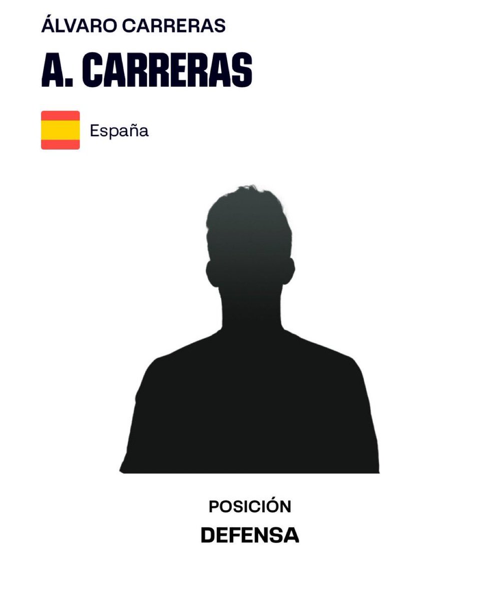 CR_74_'s tweet image. Alvaro Carreras has been registered β
We don't struggle to register players π