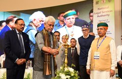jkchanneltv's tweet image. Today addressed North Zone Regional Conference of Legal Services Authorities at Srinagar. We have taken three major initiatives in J&K to ensure ease of justice to the members of Armed Forces and committed to provide legal aid to the tribal community. State Legal Services…