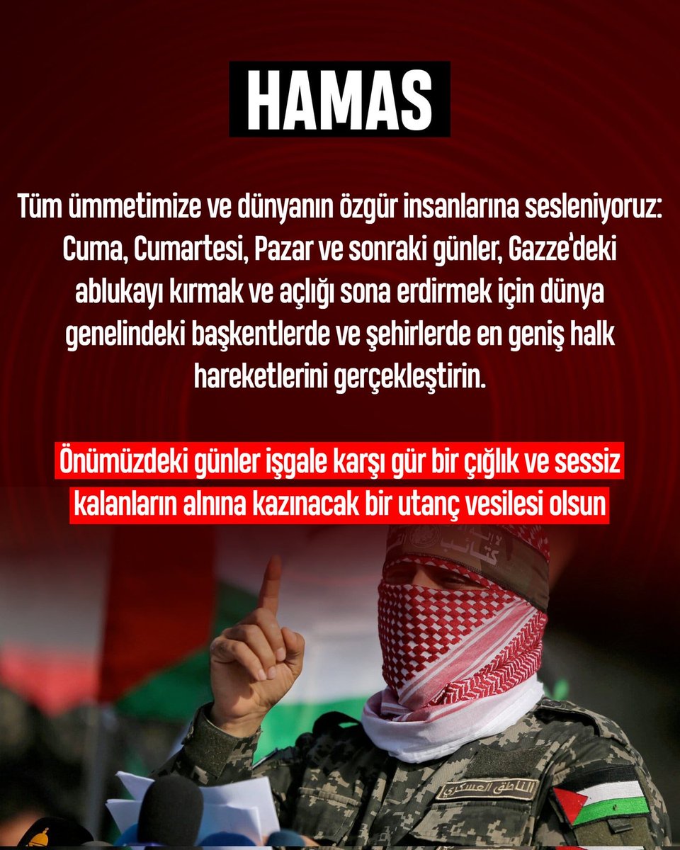 Gazzeİçin Meydanlardayız
#GazzeAçlıktanÖlüyor
#FurkanHareketi