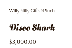 devabram's tweet image. My wife and my kid: "Wouldn't be cool to have this disco shark."
Disco Shark: "3k please."