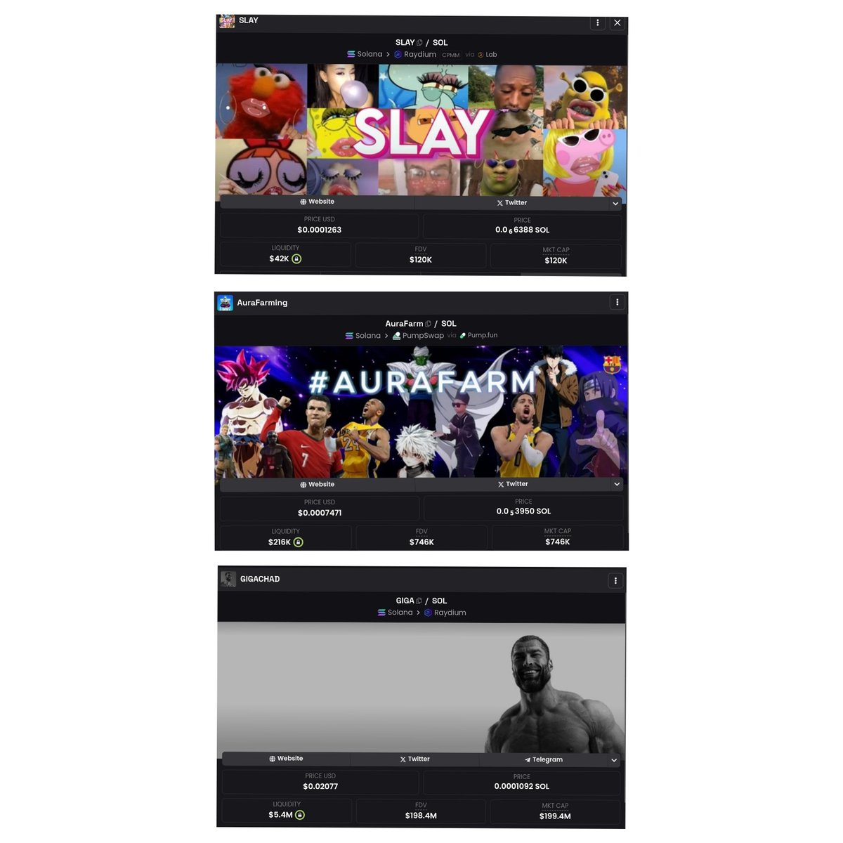 Petros1298's tweet image. I like $slay idea vibe, this could be the #aurafarm / $sigma or even $GIGA , this 3 I mentioned is on @pumpdotfun and $slay is on @bonk_fun soo bonk fun they don't have similar narattive meme on ecosystem, $slay could be the $Giga on @bonk_fun ecosystem
God Willing 🙏