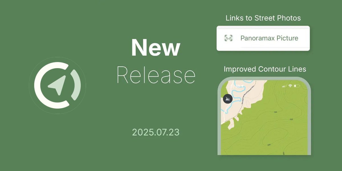 AlternativeTo's tweet image. Open source navigation app @CoMapsApp has released an update, now including Panoramax street-level photos for points of interests (POIs), updated altitude contour lines, wetland types, and opening hours for POIs, among others.
alternativeto.net/news/2025/7/co…