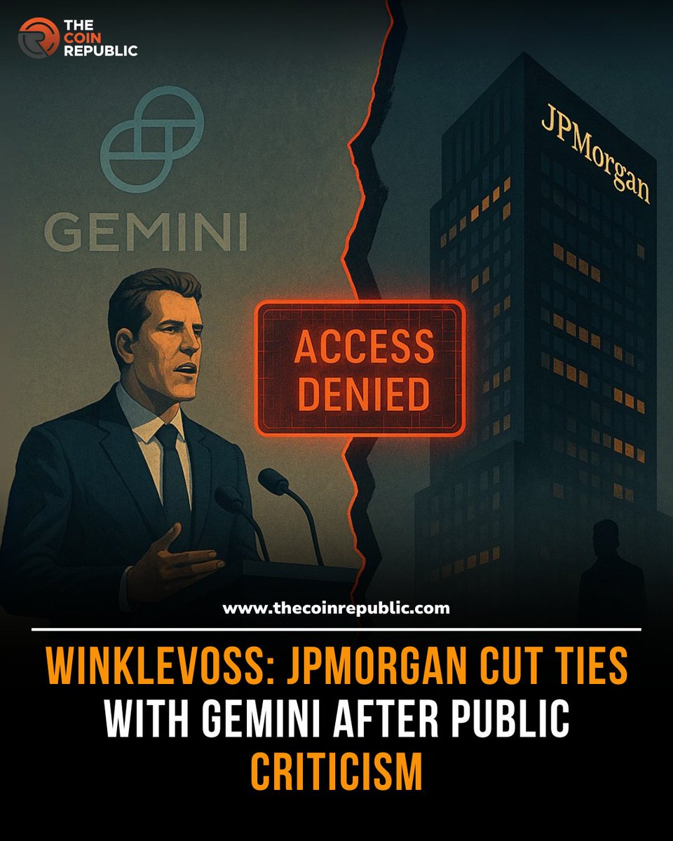 TCR_news_'s tweet image. Winklevoss vs. JPMorgan: Crypto Clash Heats Up
Gemini co-founder Tyler Winklevoss is calling out JPMorgan Chase, claiming the bank blocked Gemini’s onboarding after he publicly criticized their new data access policy.
In a fiery post on X, Winklevoss alleged retaliation, saying…