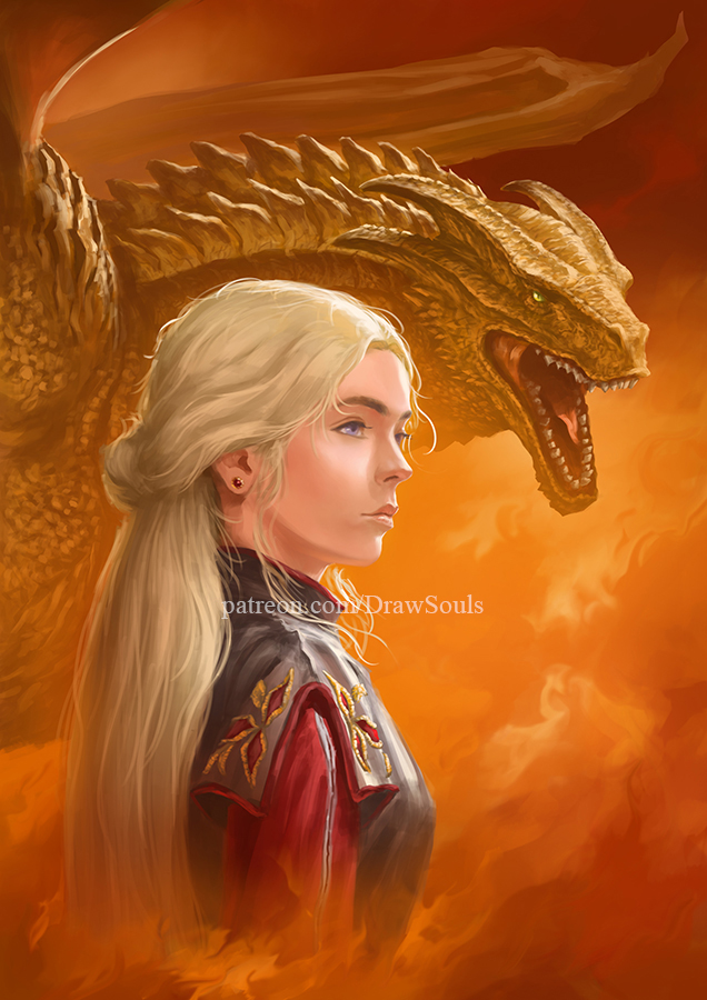 Draw_Souls's tweet image. The princess that was promised, the Super girl #HouseOfTheDragon