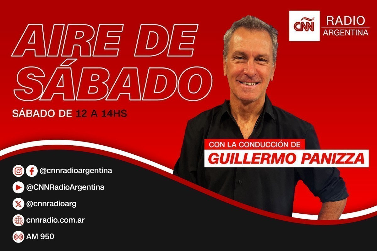 cnnradioarg's tweet image. EN EL AIRE | #AireDeSabado
Seguilo en vivo por cnnradio.com.ar y por nuestro canal de YT: @CNNRadioArgentina
#CNNRadioArgentina