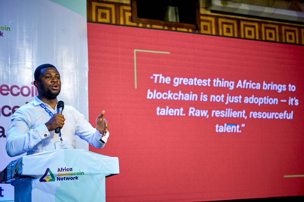 Ebunayo08's tweet image. Was invited to speak @afristablecoin on Thursday, thanks to @nathaniel_luz.
I spoke on "Africa Blockchain Advantage: shaping a talent first future."
I opened the session with the quote "the greatest thing Africa brings to Blockchain is not just adoption but it's talent. Raw,…