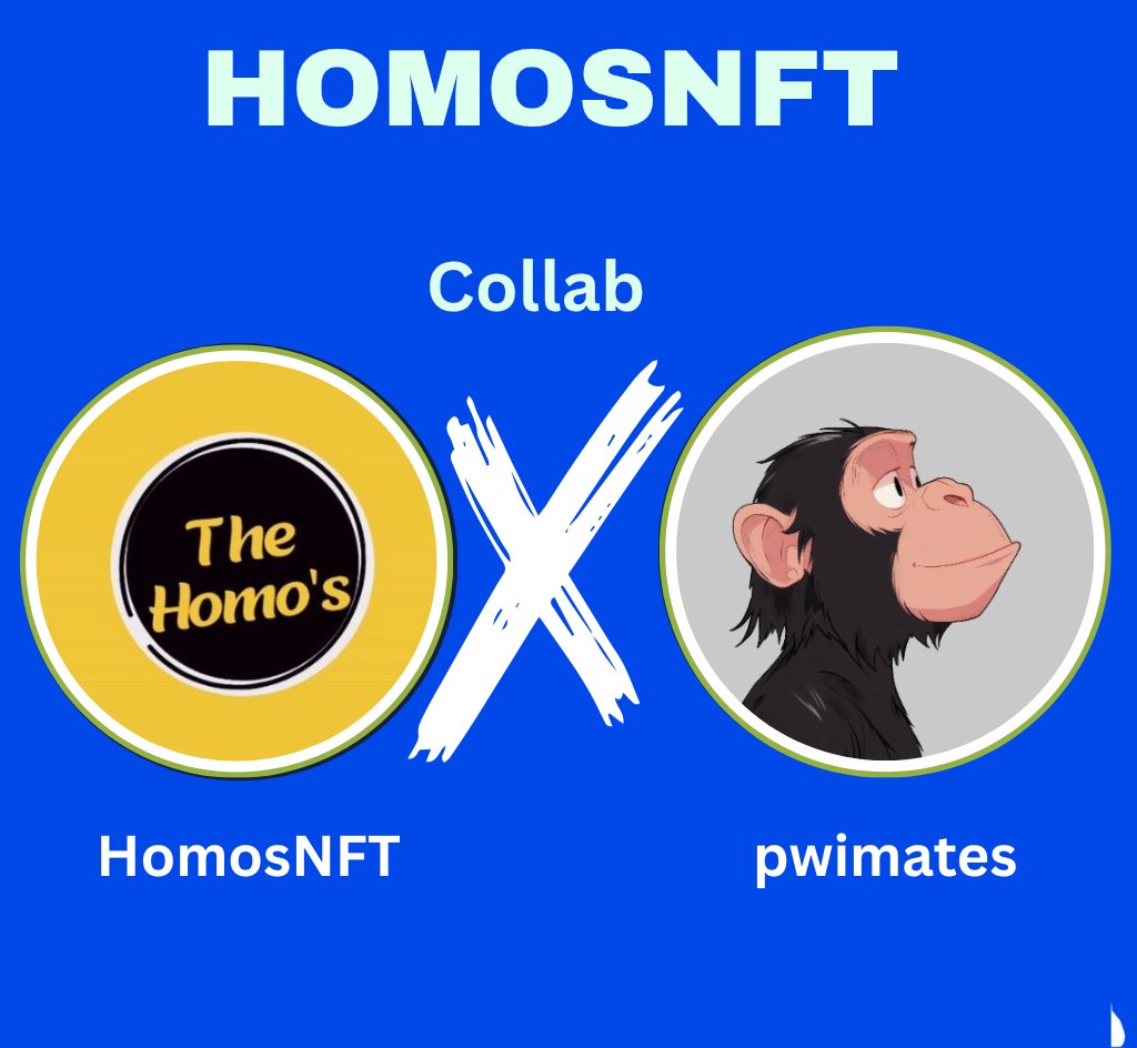 HomosNFT's tweet image. Happy to announce a collaboration with @pwimates GTD and FCFS spots have been reserved for holders.
Like, RT and Tag 3 NFTs friends for a chance of WL.
#Freemint #Apechain