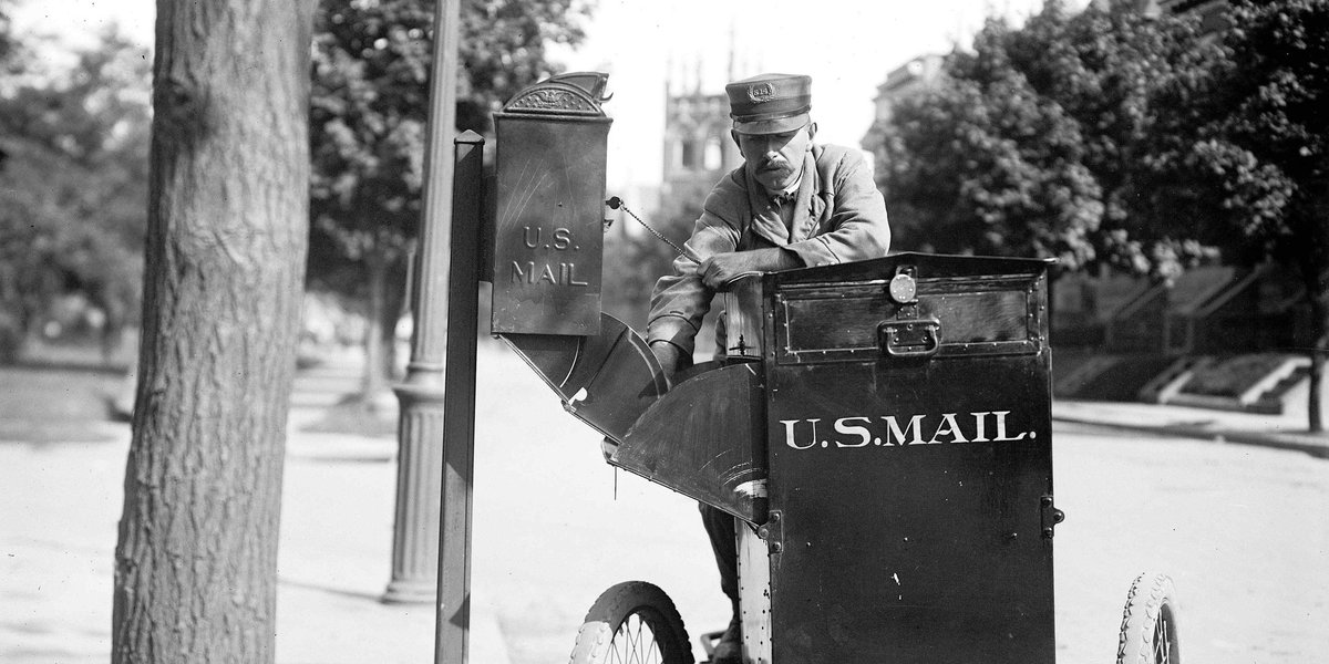 7/26/1775 The second Continental Congress established the US Postal Service and named Benjamin Franklin as its first Postmaster. Franklin put in place the foundation of many aspects of today's mail system. Franklin held the job until 1776, when he was sent to France as a