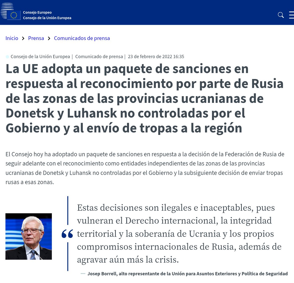 Farth87's tweet image. Las primeras sanciones de la UE contra Rusia se aprobaron el 23 de febrero de 2022. Un día antes del inicio de la invasión rusa.
Casi tres años después del inicio del exterminio del pueblo palestino, parece que aún no hay razones para sancionar al estado genocida de Israel.