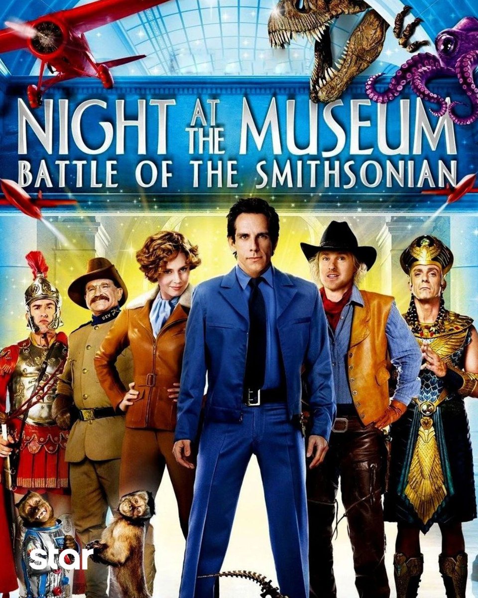 StarChannelGr's tweet image. 🎬 NIGHT AT THE MUSEUM: BATTLE OF THE SMITHSONIAN
⏰ 16:00
Ο πρώην νυχτοφύλακας Λάρι έρχεται αντιμέτωπος με μια επική μάχη, στους διαδρόμους του μεγαλύτερου μουσείου στον κόσμο, το Σμιθσόνιαν!
#StarChannelTV