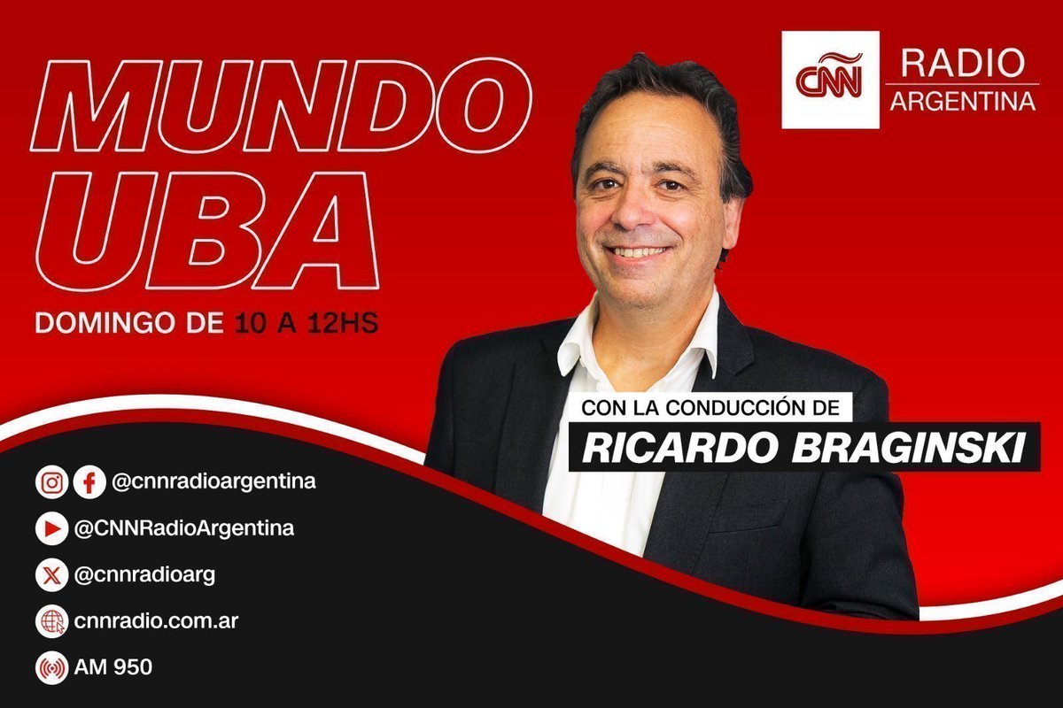 cnnradioarg's tweet image. EN EL AIRE | ¡#MundoUBA!
Escuchá a @RicBraginski y @Geraldinemuri hasta las 12 del mediodía.
Seguilo en vivo por cnnradio.com.ar
#CNNRadioArgentina