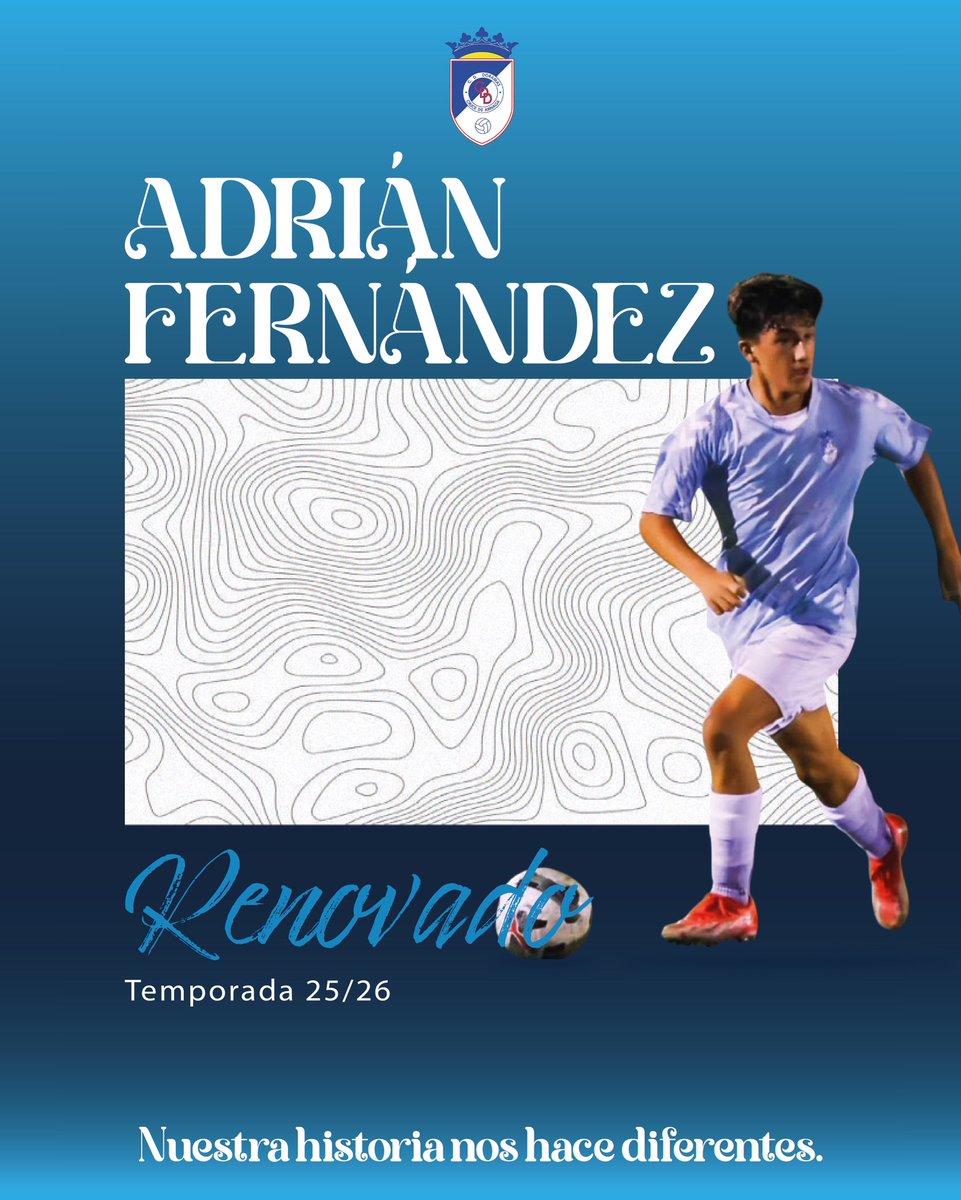 Juvenil Interinsular | ✍🏽 Adrián Fernández renueva su compromiso con el CD Doramas y continuará vistiendo nuestra camiseta la próxima temporada.🩵🤍