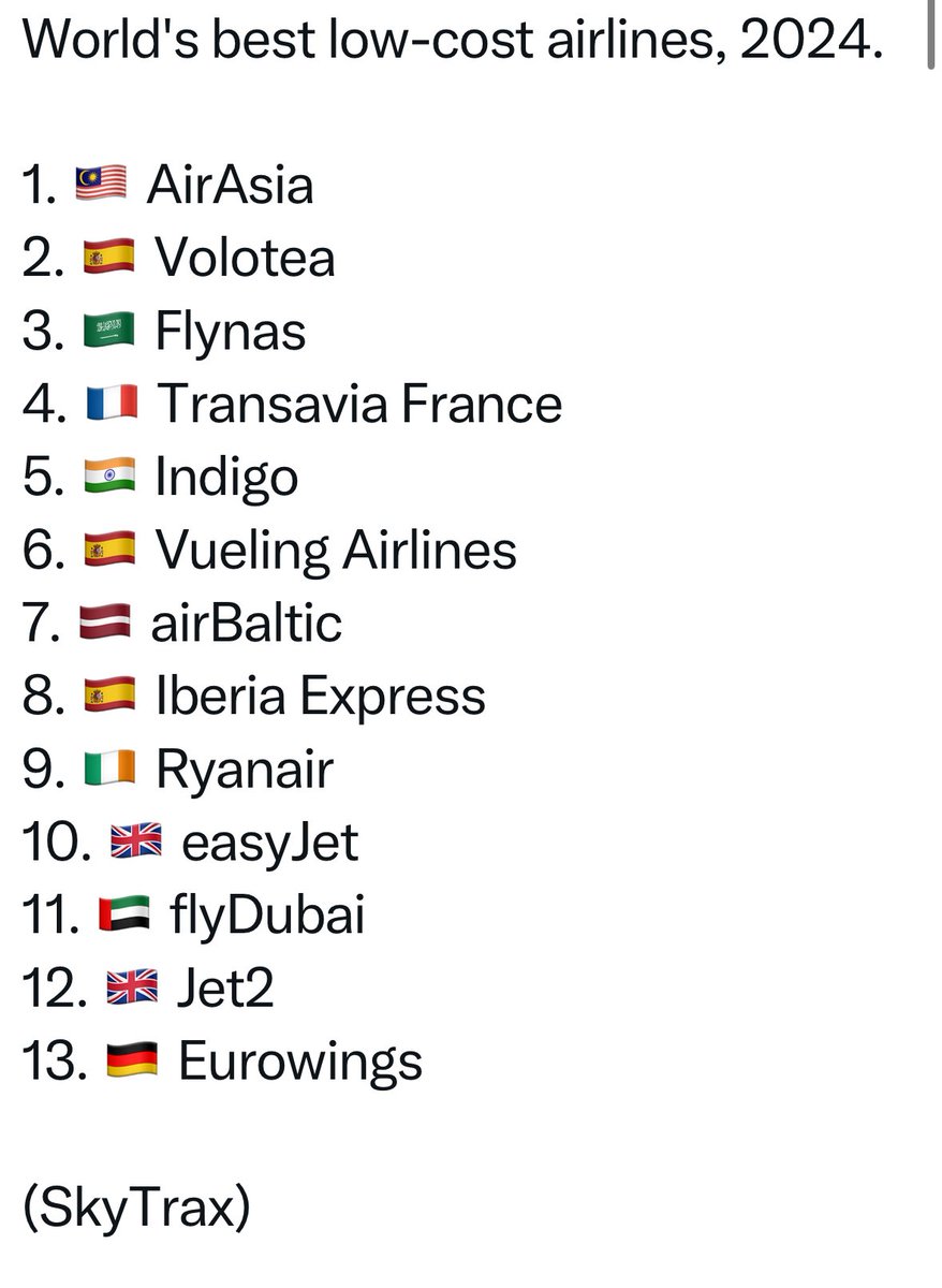Oslejs's tweet image. airBaltic pasaulē top 10 starp zemo izmaksu aviosabiedrībām, saka Skytrax