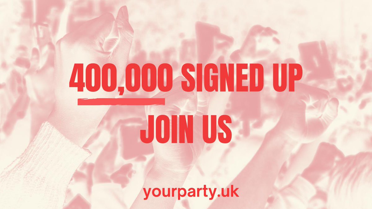 Our movement is growing, and growing, and growing.

We said that real change was coming — and we meant it. 

Be part of history at yourparty.uk