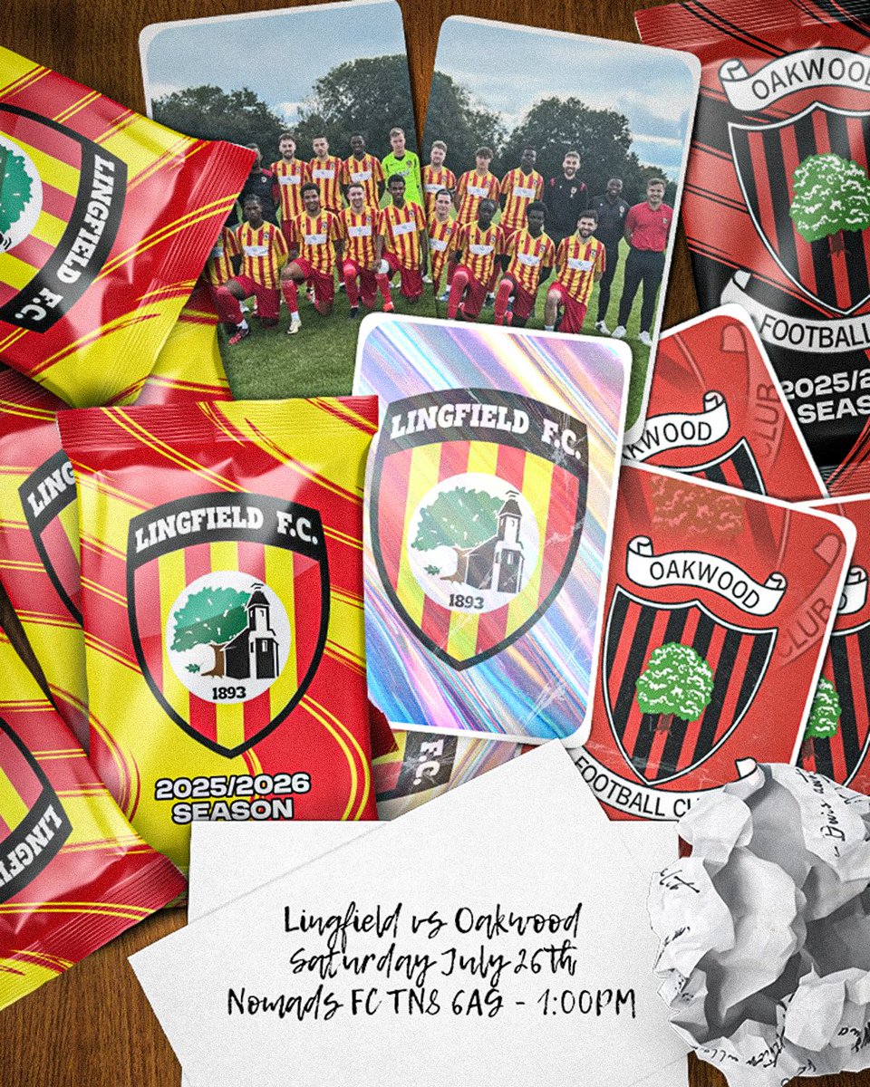Lingfield FC ⚽️ (@lingfield_fc) on Twitter photo ⚽️⚽️ MATCHDAY⚽️⚽️
Today we host <a href="/OakwoodFC/">Oakwood FC</a> in our final preseaon friendly.
Kick off 45 mins away.
#UPTHELINGERS #STEP5 #SCFLPREMIER #PRESEASON #FRIENDLY ⚽️⚽️ MATCHDAY⚽️⚽️
Today we host <a href="/OakwoodFC/">Oakwood FC</a> in our final preseaon friendly.
Kick off 45 mins away.
#UPTHELINGERS #STEP5 #SCFLPREMIER #PRESEASON #FRIENDLY
