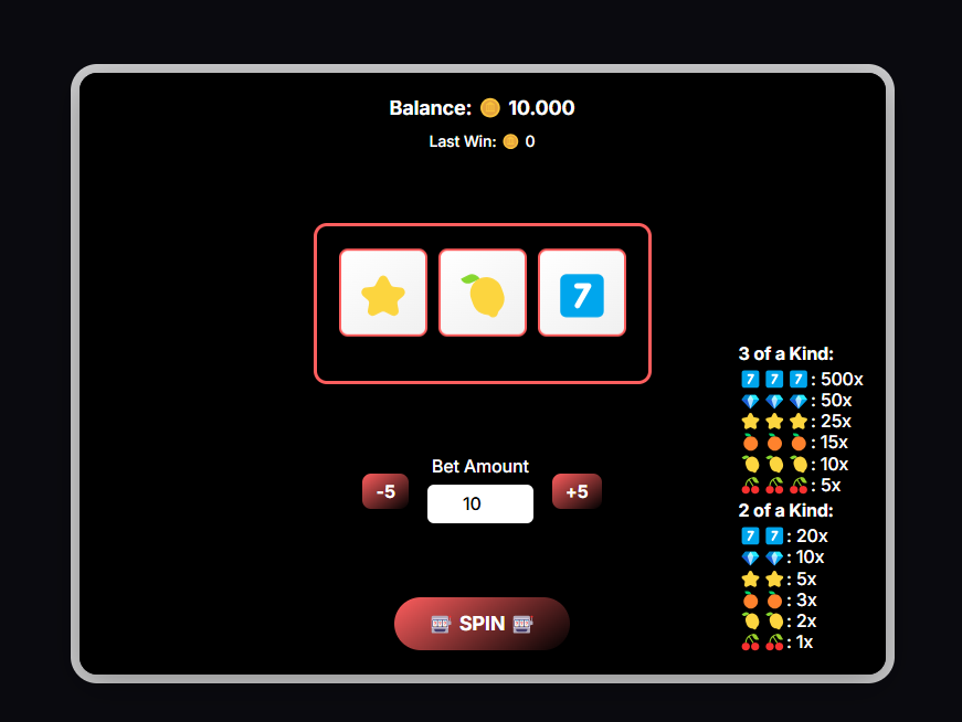 Luckyvvv0's tweet image. made a website with a slot machine....

casinu.framer.website