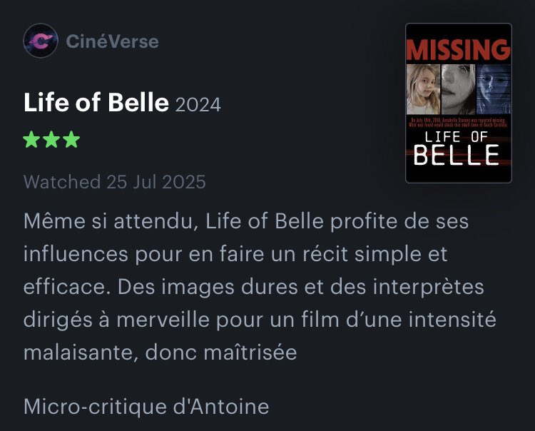 CineverseOff's tweet image. 🧒 @Ant_Leviathan revient en une micro-critique sur LIFE OF BELLE, à découvrir sur @shadowzvod !