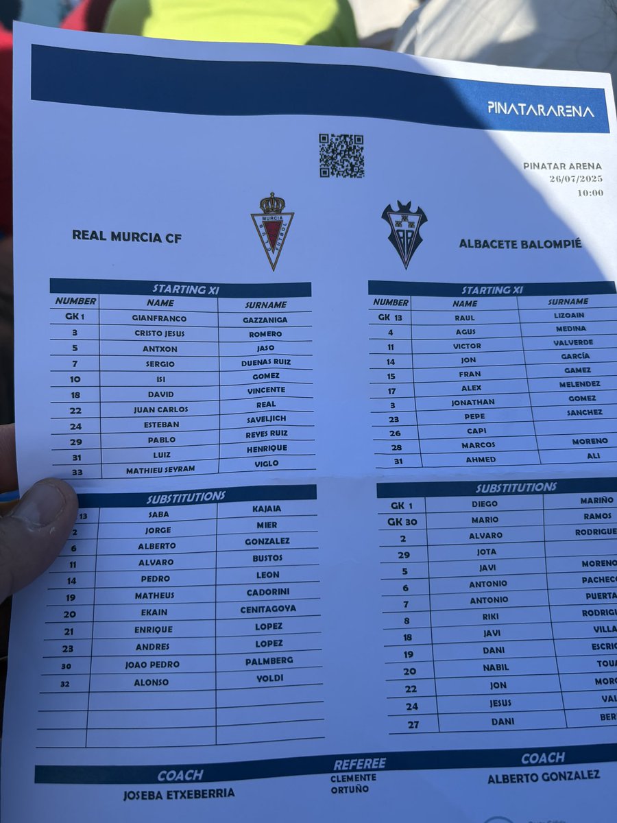 Siempre Real Murcia.
primer partido de la temporada del Real murcia.
1-2
<a href="/goy/">goy</a>