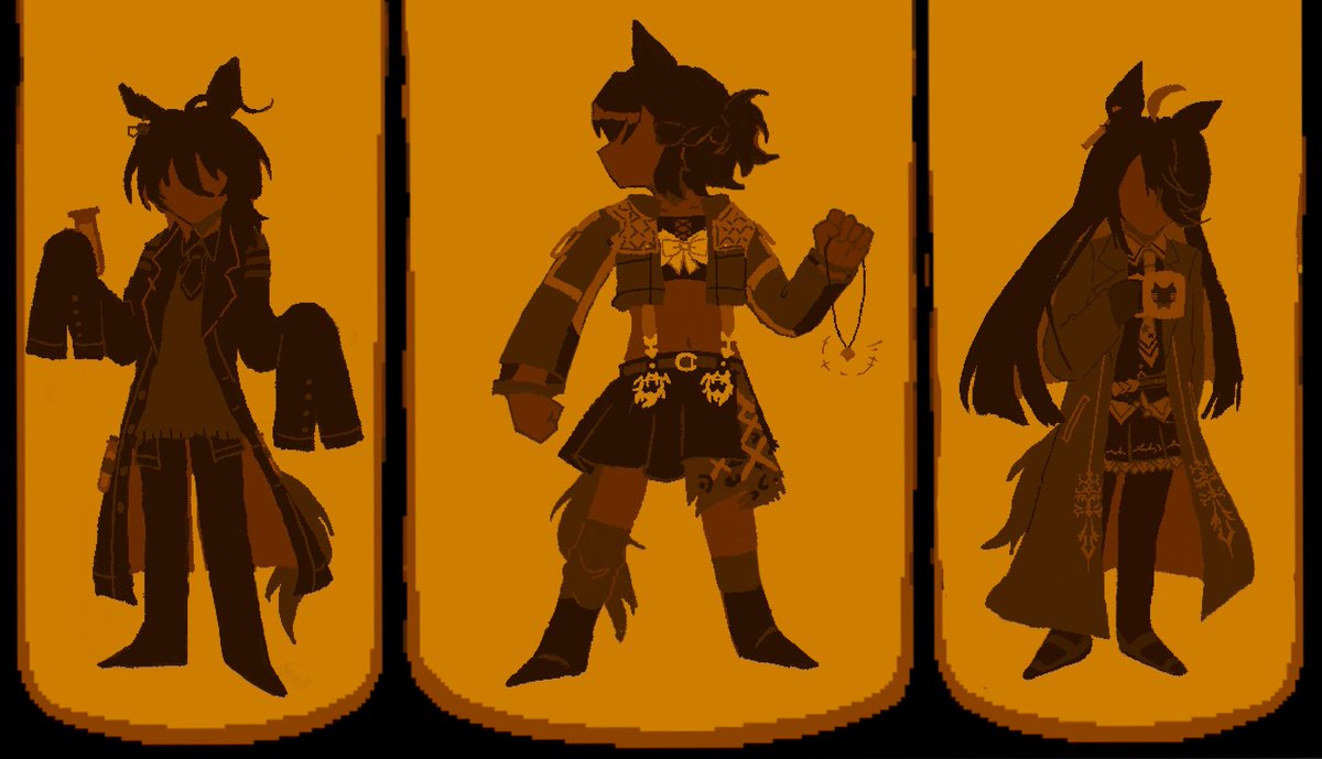 TachyonDaily's tweet image. A MAD SCIENTIST, A LEADER AMONG RUFFIANS, And a BARISTA
#umamusume #ใฆใๅจ #deltarune