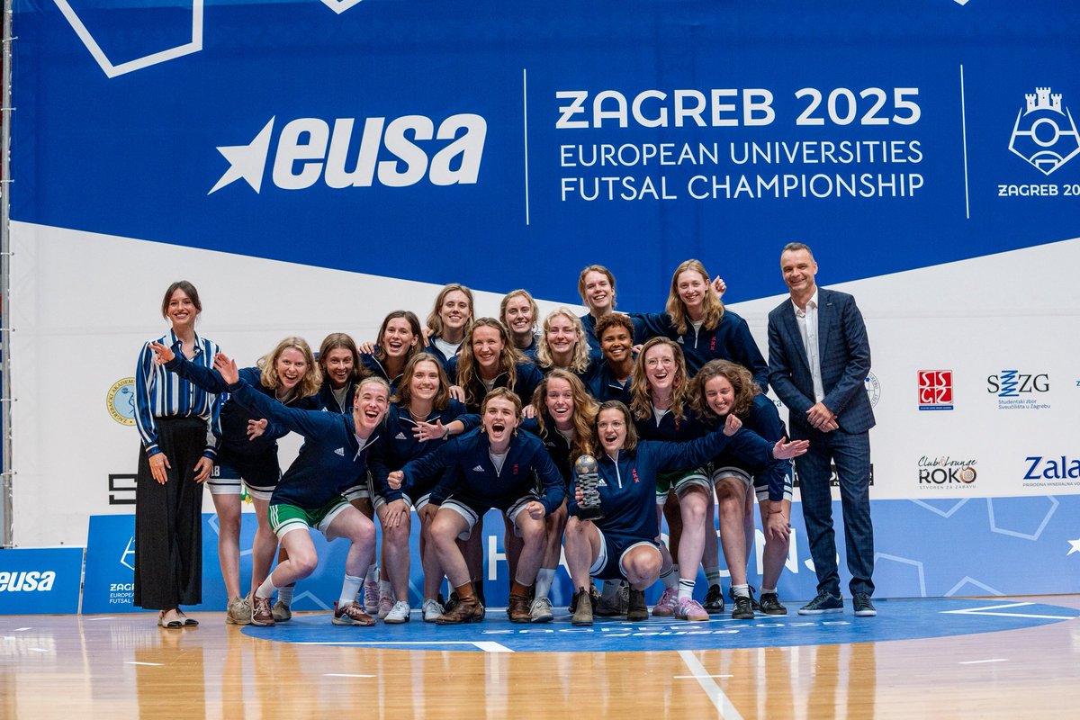 🏆 WOMEN’S COMPETITION 2025:
🥇 National Pedagogical Dragomanov University 🇺🇦
🥈 University of Barcelona 🇪🇸
🥉 Rey Juan Carlos University 🇪🇸

MVP: Kseniia Hrytsenko (NPDU)
Best GK: Silvia Garcia Milla Remirez (URJC)
Top Scorer: Laia Rojo Querol (BAR)
Fair Play: Amsterdam 🇳🇱