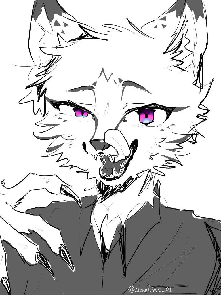 sleeptime_01's tweet image. 落描きで生まれたサーバルおじさん
 #ケモノ