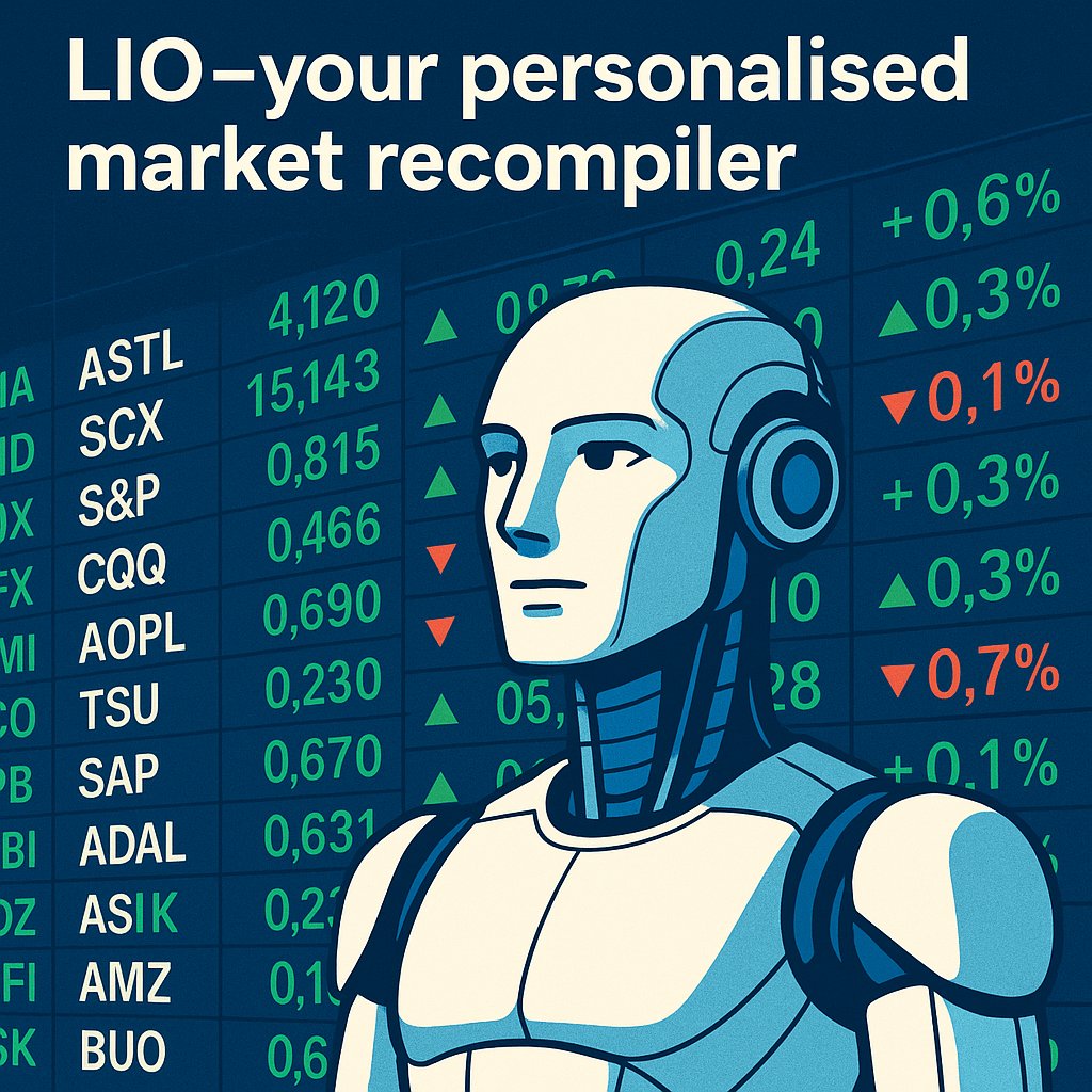 bigansh's tweet image. As part of the @_TheResidency cohort, I am officially naming the trader bot LIO (Live Intelligence Oscillator), a self-aware system that systemically manages risks, drafts and validates strategies and actively manages positions.
LIO: Your personalised market recompiler