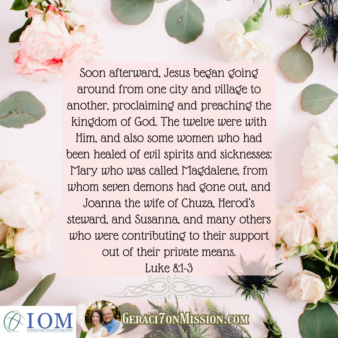 Geraci7Mission's tweet image. Jesus and His disciples were living off of donations (mostly donated by women!) while they were traveling and preaching! As as family of missionaries dependant on the support we're trying to raise to continue serving in Japan, this verse really jumped out at me as significant.…