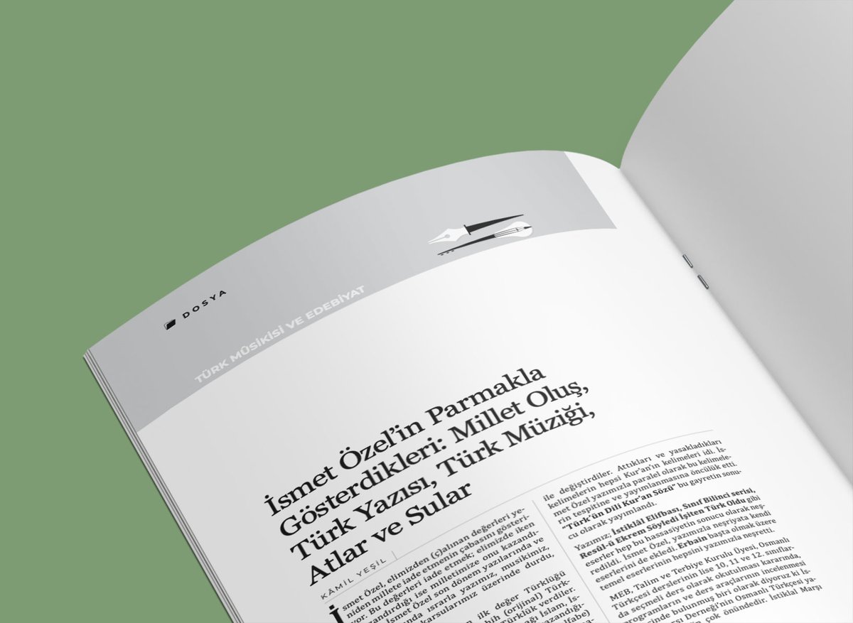 İsmet Özel’in Parmakla Gösterdikleri:
Millet Oluş, Türk Yazısı, Türk Müziği, Atlar ve Sular / Kâmil Yeşil