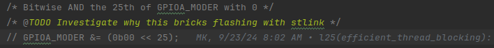 kimani_mg's tweet image. This is exactly how you should not clear bits and then sit and wonder why you can no longer flash images to your STM32 MCU based board.

#embeddedsoftware #electronics #firmware