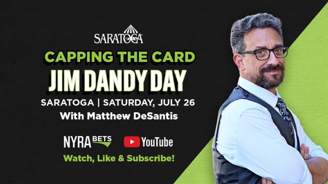 It’s Jim Dandy Day at #Saratoga!!

Get ready with Capping the Card on <a href="/NYRABets/">NYRA Bets</a> YouTube as I give my top pick and value play for ALL 12 races. Tons of great racing and prices. #HorseRacingTips #HorseRacing 

youtu.be/moDMgzLHPck