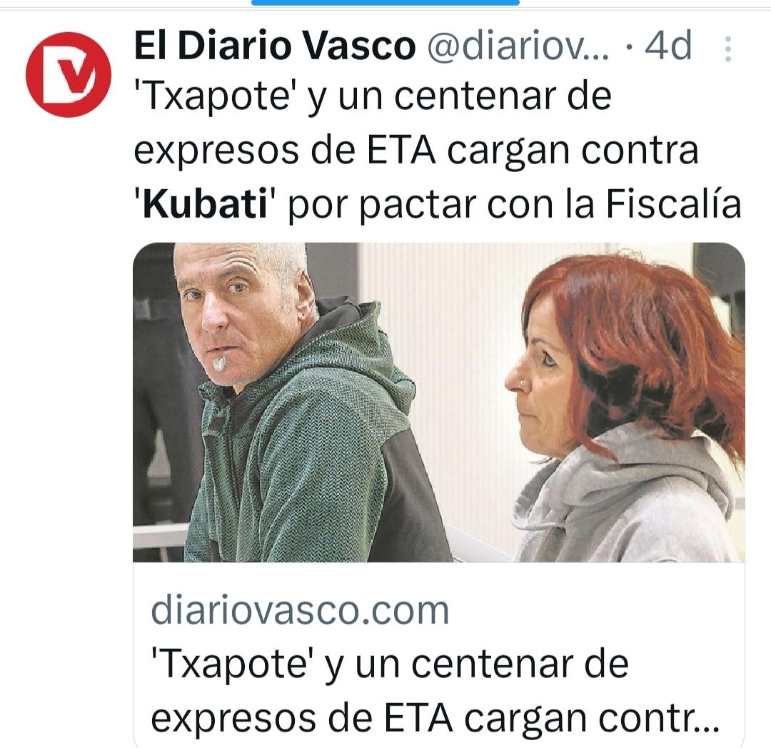 Kubati asesinó a Yoyes acusándola de traidora. Txapote y otros 100 presos de ETA acusan ahora a Kubati de traidor. El pasado sucio y el fanatismo que no cesa. Dos síntomas de que todavía hay tareas pendientes.