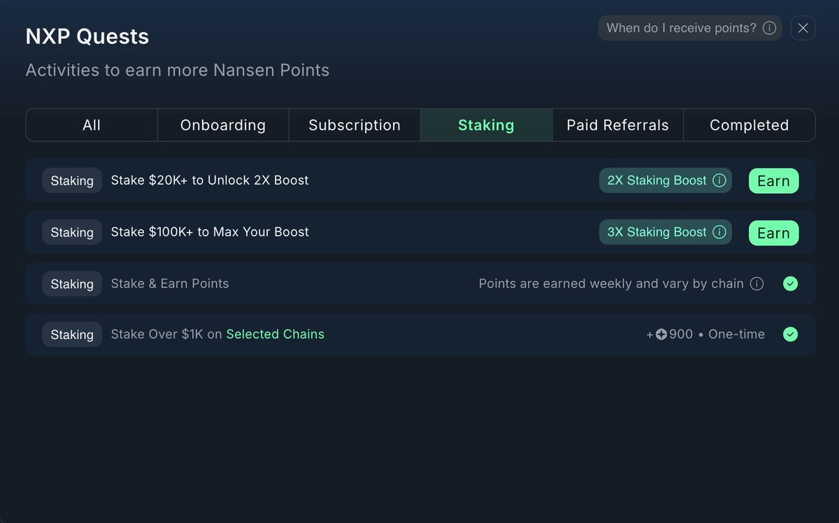 HODLing $SOL, $HYPE, or $SUI? Time to earn more than just price action!

<a href="/nansen_ai/">Nansen 🧭</a>   Season 1 ends Sept 30 (68 days left) ⏳
Stake now to:
• Earn NX Points (unlock perks like CoinGecko Premium, Ledger discounts, Delphi trials)
• Qualify for potential $NSN airdrop 🪂
• Extra