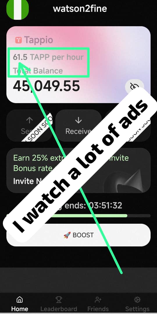Esosa2fine's tweet image. 🚀 Tappio Fam! Want to supercharge your airdrop mining rate? 💪
Watching ads helps, but let's boost it together! Add me on Tappio to increase your mining power. Let's stack those tokens! 🔥 #Tappio #Airdrop #Crypto #Mining
Username Watson2fine