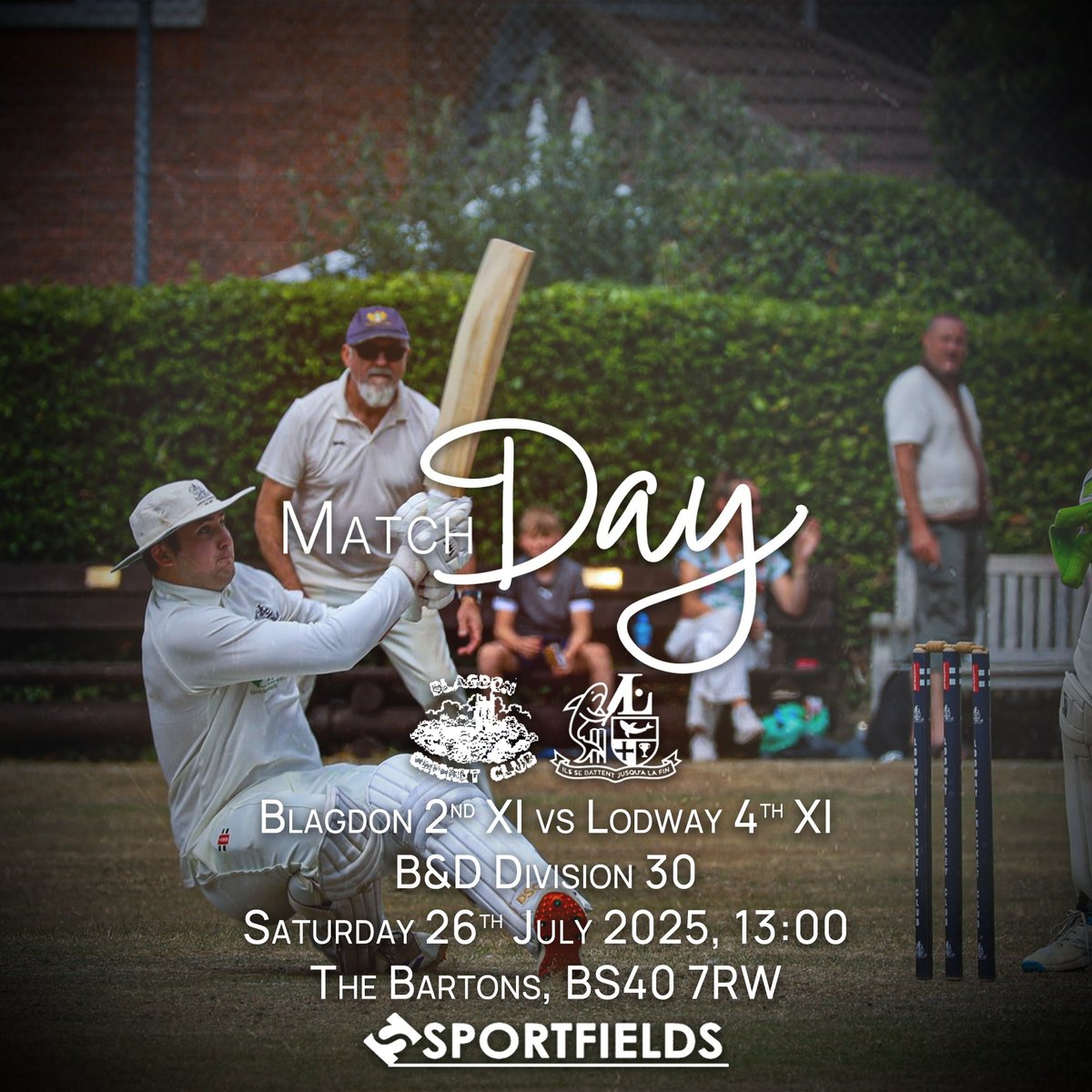 🚨MATCHDAY🚨

It's week 13 of the season for our senior sides.

(H) 1st XI vs Whitchurch.
(A) 2nd XI vs Shirehampton.
(H) 3rd XI vs Abbots Leigh.
(A) 4th XI vs Blagdon.

Presented by Sportfields Ltd.

🔵🦈