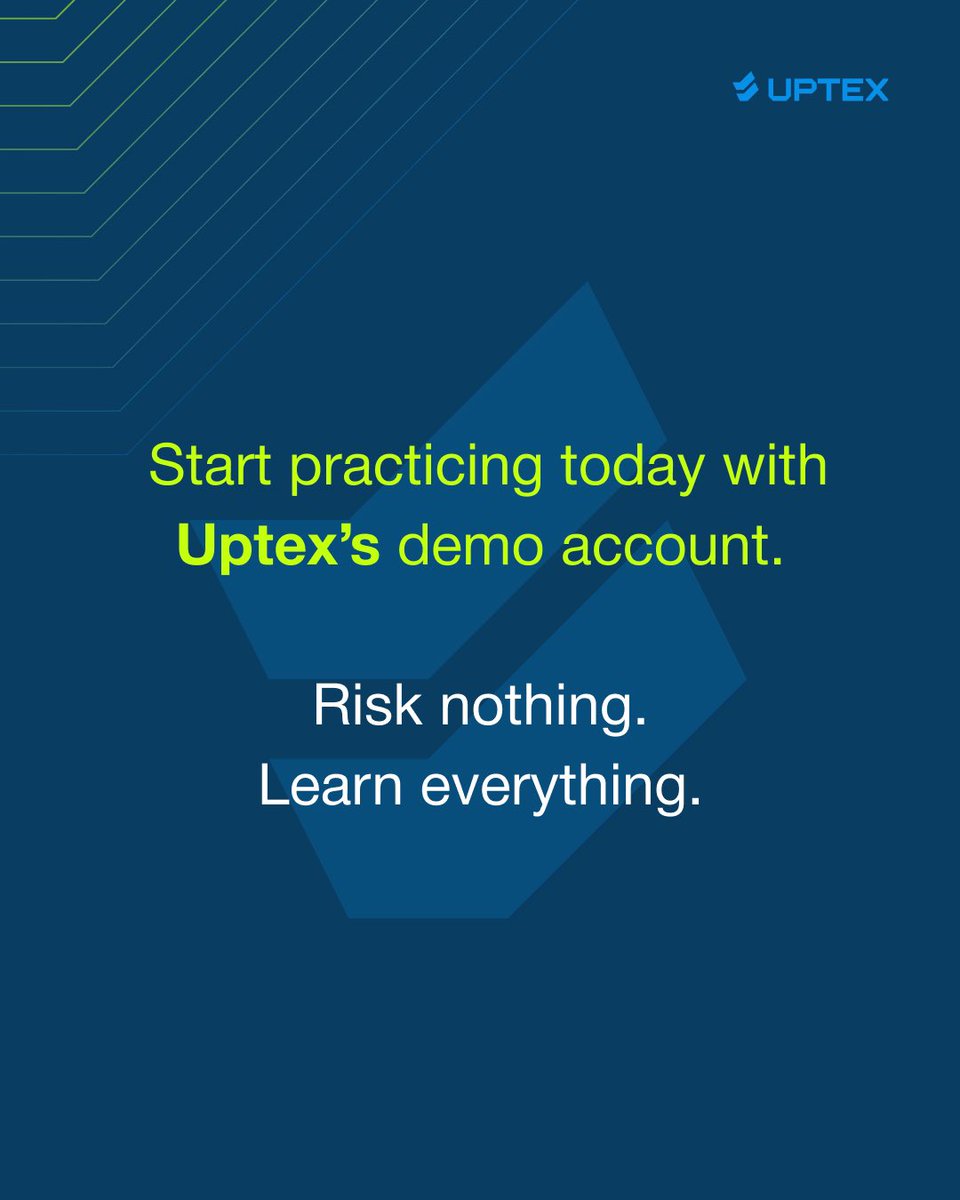 UptexForex's tweet image. Don’t skip the demo stage.
 It’s your risk-free training ground before entering the real market.
 ✅ Learn safely
 ✅ Test confidently
 ✅ Prepare properly
 Start smarter. Start with the demo.
#DemoAccount #LearnForex #PracticeTrading #Uptex 💹📊