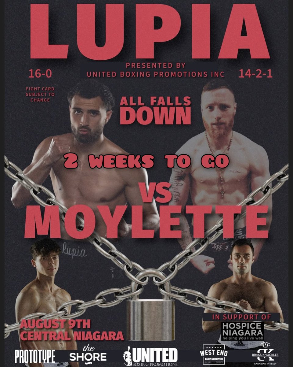 BoxingTicketsNI's tweet image. 2 Weeks to go
Ray Moylette returns to the ring for the first time in 16 months as he headlines the United Boxing promotions card in Niagara Falls, Canada
Moylette (14-2-1) takes on Joshuah Lupia (16-0) over 10 rounds in a Super lightweight contest